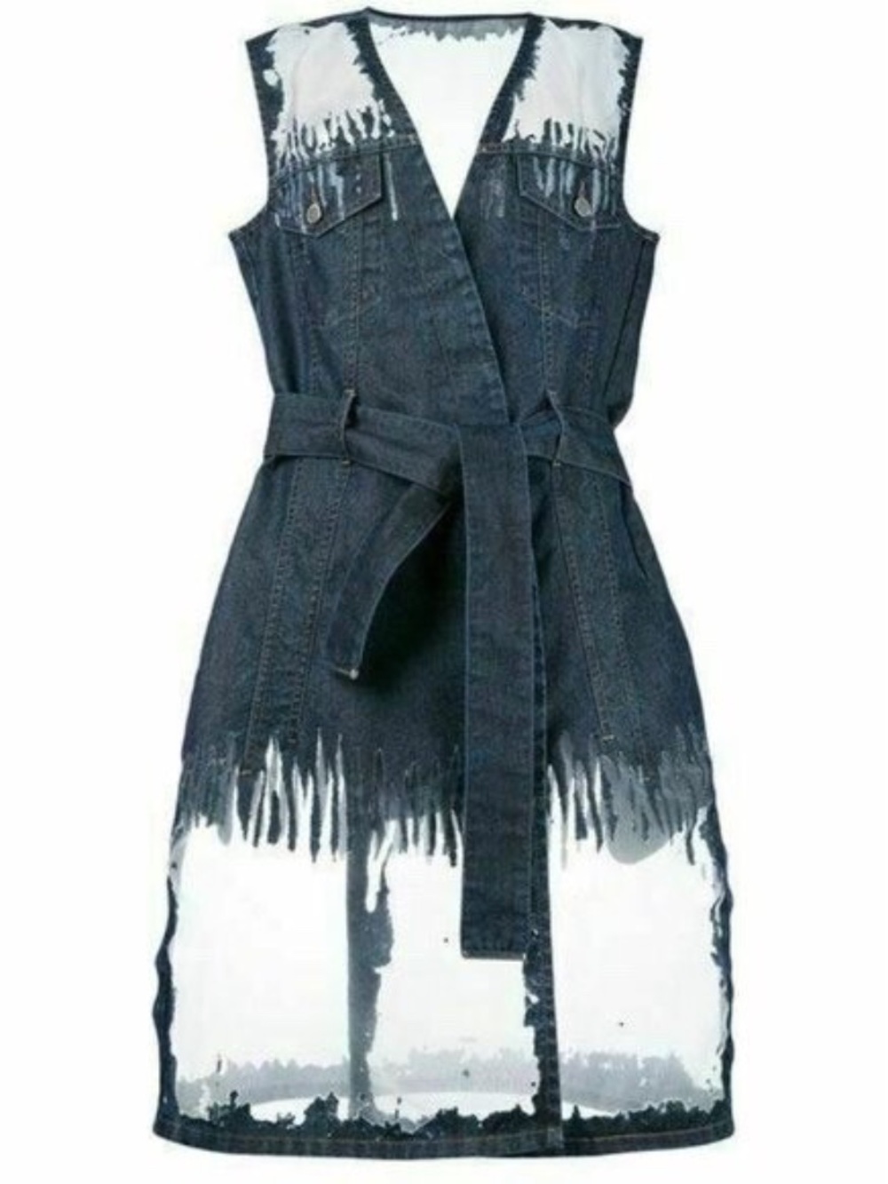 Diesel Women’s F D 01 Dress Relax Fit Transparent Effects Medium